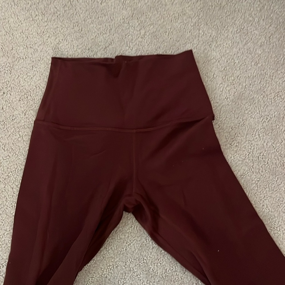 Maroon lululemon leggings size 2 25”